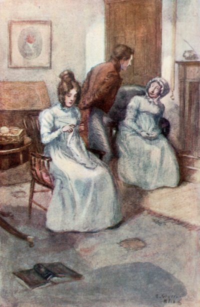 Ilustración de La abadía de Northanger de Jane Austen de Arthur Wallis Mills